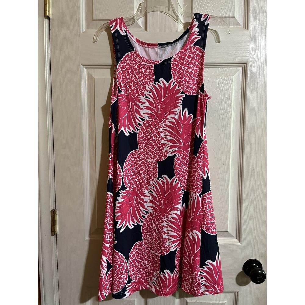 Lolly Wolly Doodle Dress S  Hot Pink Womens Pineapple‎ Sleeveless Sundress